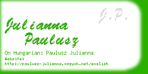 julianna paulusz business card